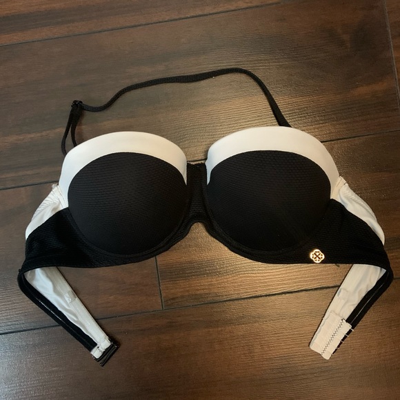 Black/white Push-Up Bikini Top - Picture 1 of 2